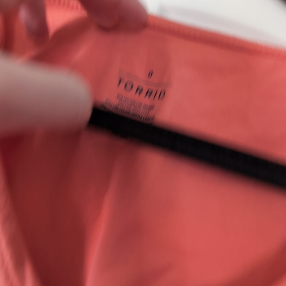 NWT Torrid Foxy V-Neck Coral Pink Slimming Stretch Bodysuit L - Picture 6 of 8